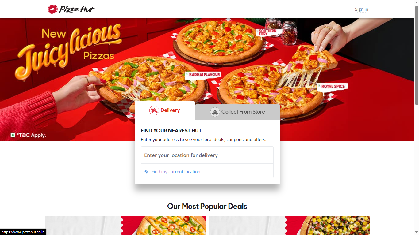 PizzaHut marketing material